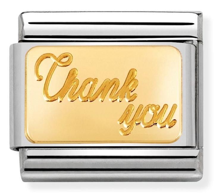 Classic ENGRAVED SIGNS,S/steel,18k gold Thank you