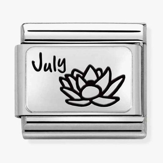 Classic Composable Link -Plates July Flower Charm