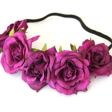 Deep Purple flower headband