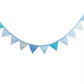 Blue Pastel floral cotton bunting blue
