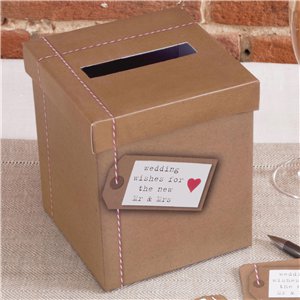 Just My Type Wedding Wishes Post Box