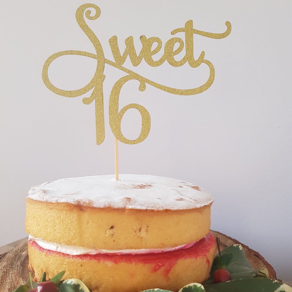 Sweet 16 cake topper