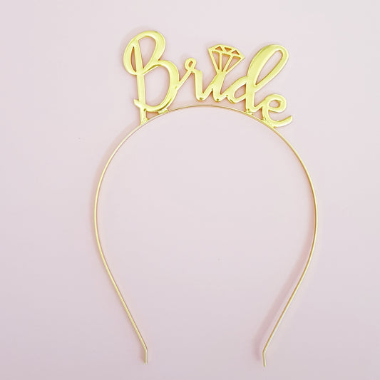 Bride hair band in Gold