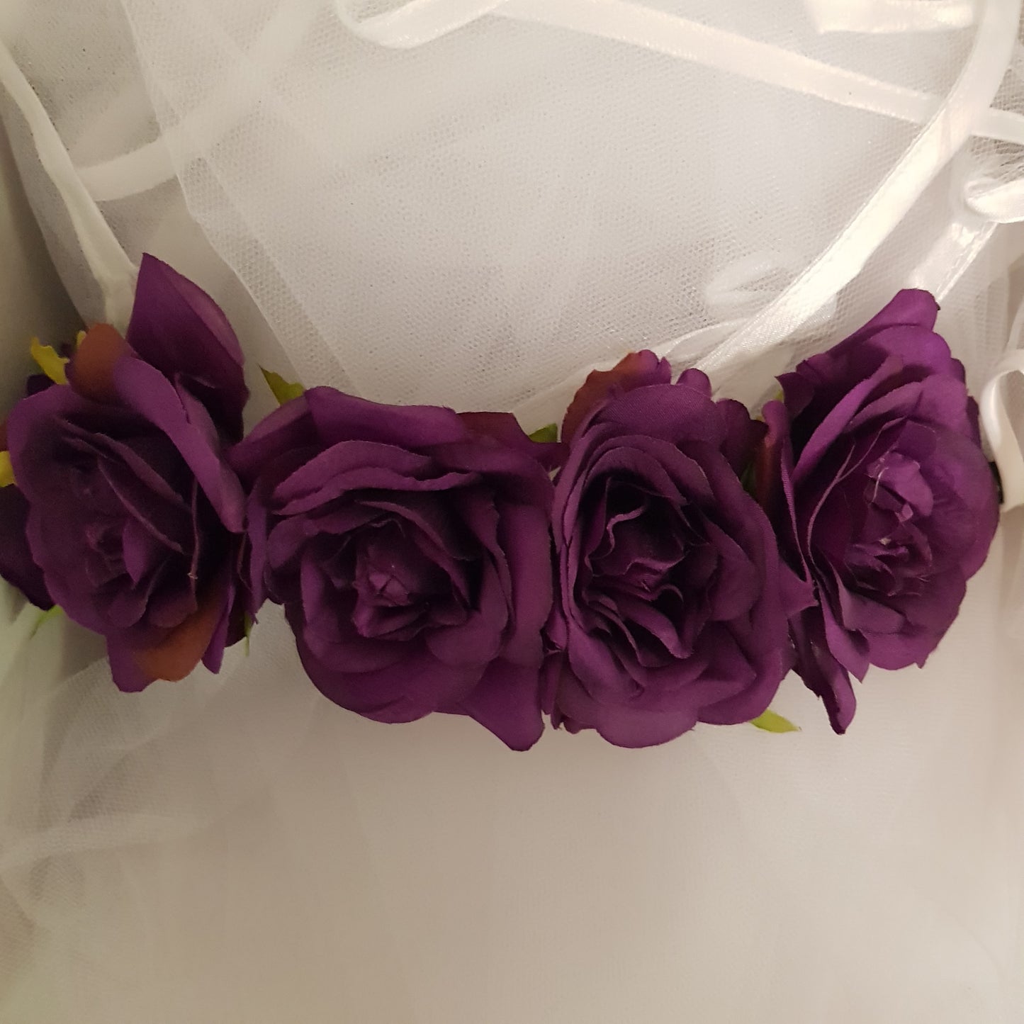 Purple Floral Crown and Veil