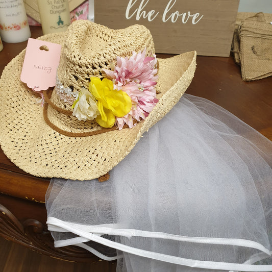 Cowboy Hat with flowers