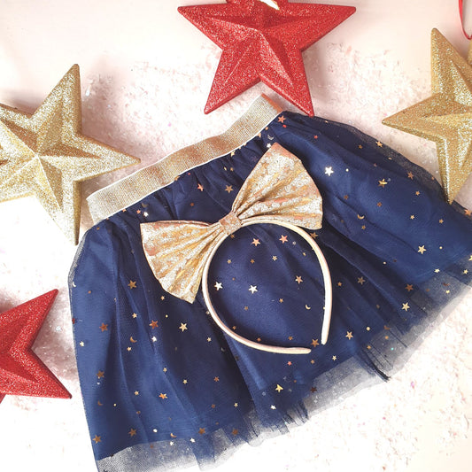 Little Stars tutu and hair band Christmas Party set