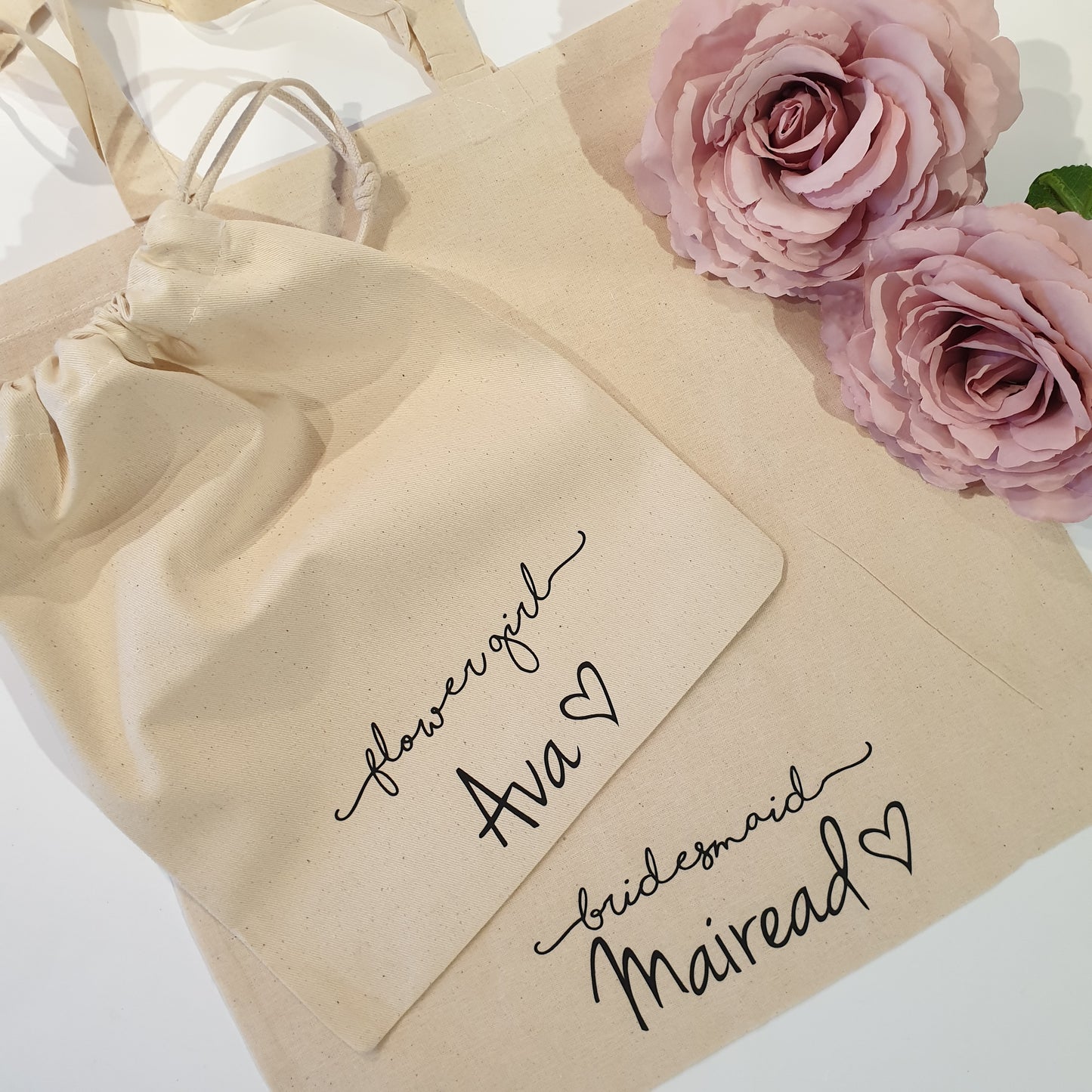 Personalised tote or drawstring bag