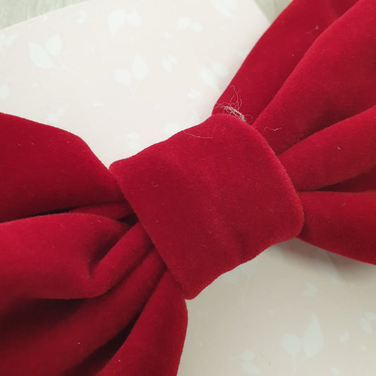 Red velvet hair clip