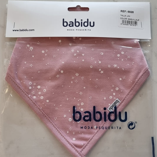 Babidu cotton bandana bib pink galaxy