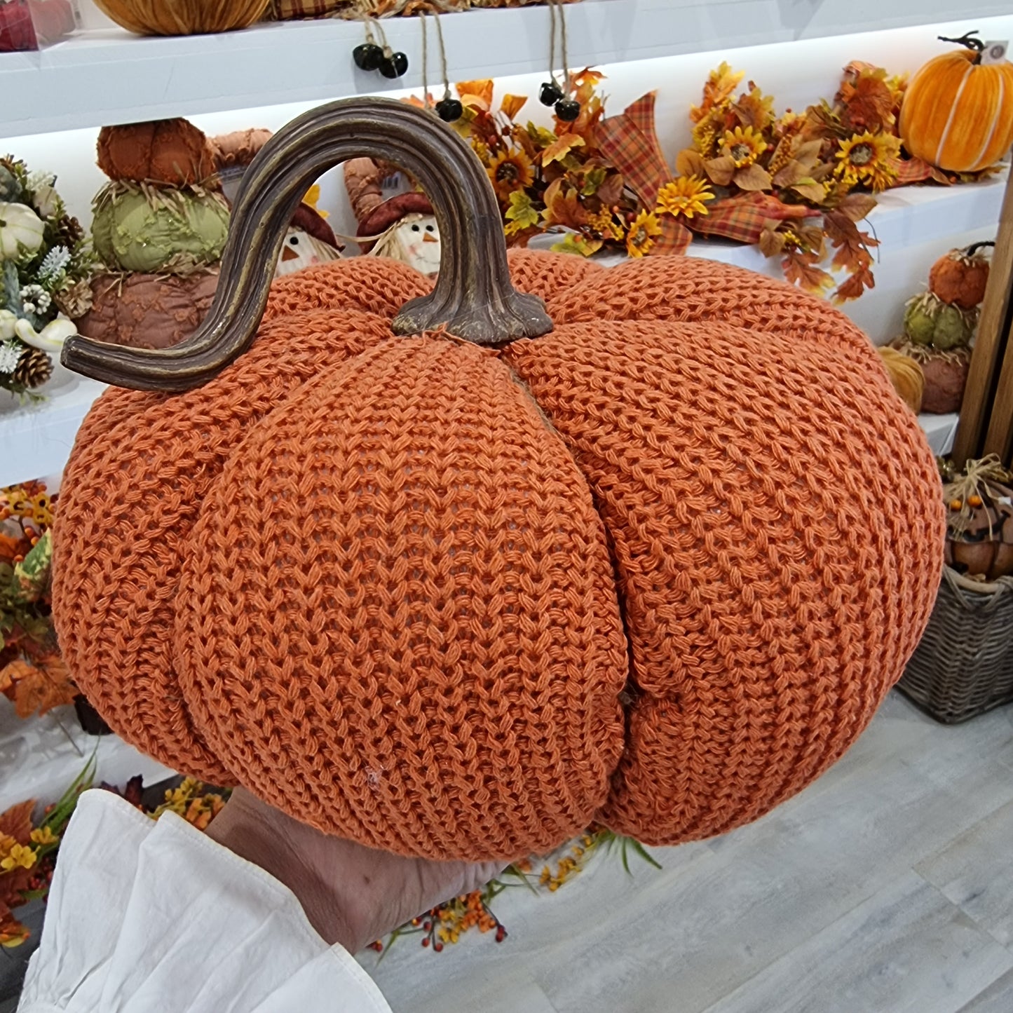 Chunky knit scented pumpkin large 31203