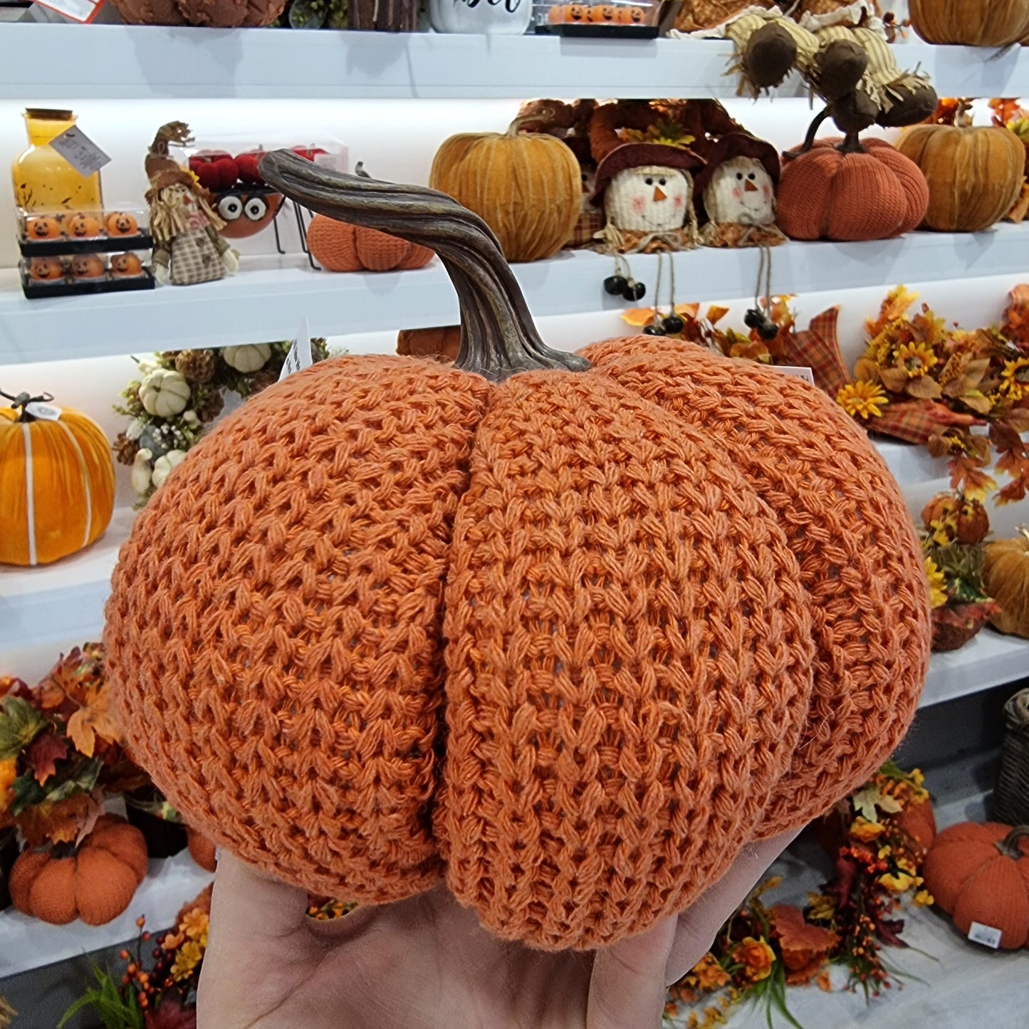 Chunky knit scented pumpkin small  31204