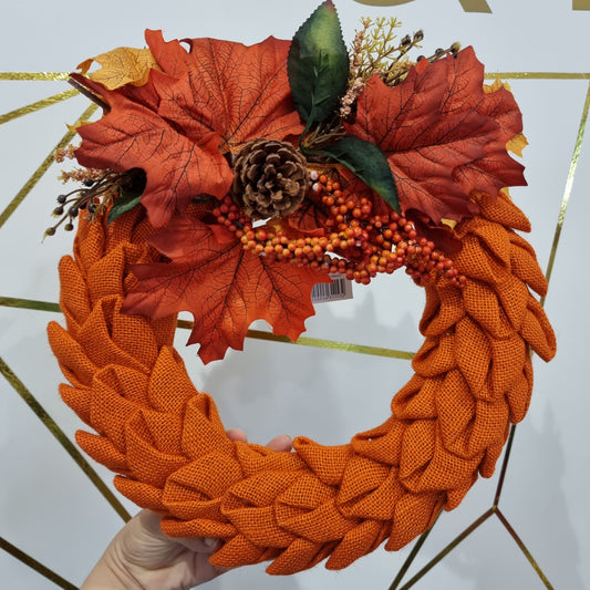 Autumn Hessian Wreath 36cm