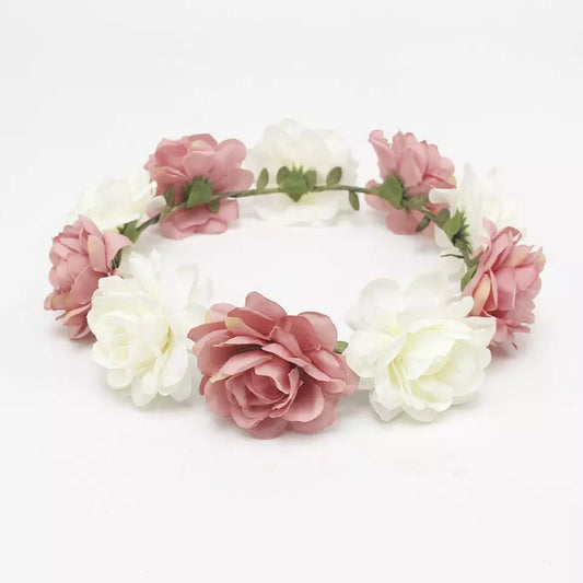 Blush n cream flower crown