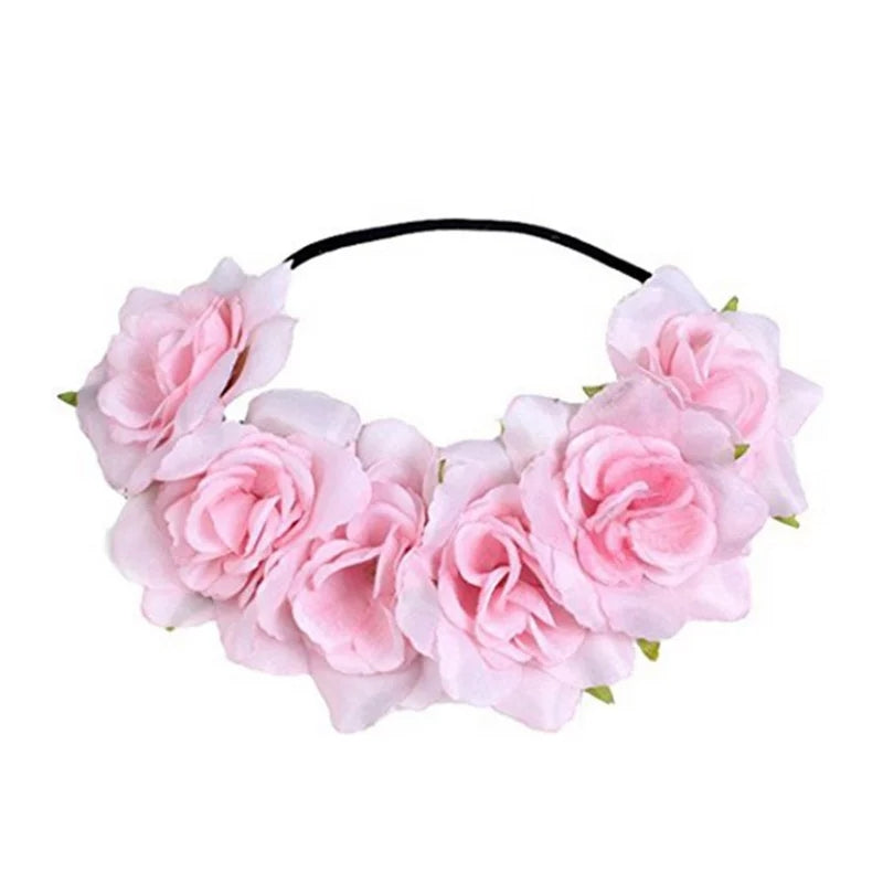 Team Bride pink flower headband