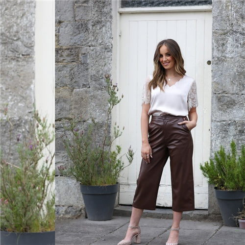 Ellyn Crop Trouser brown