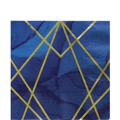 Navy & gold geode napkins