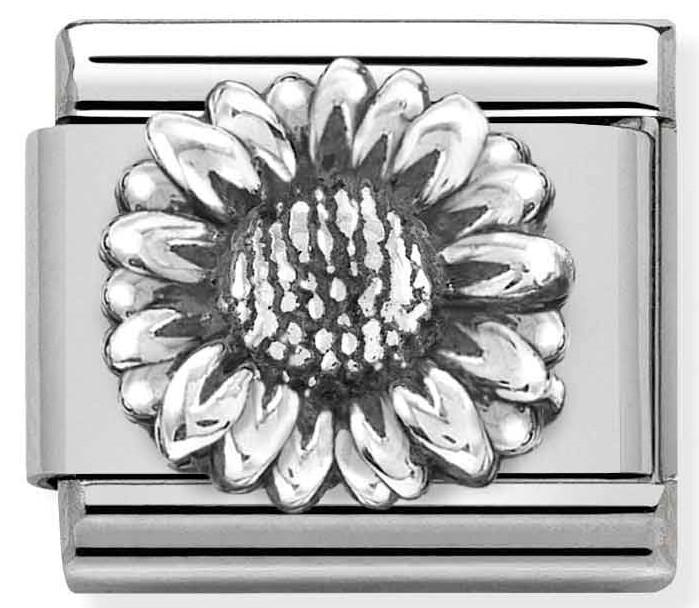 Classic RELIEF steel & silver 925 Sunflower