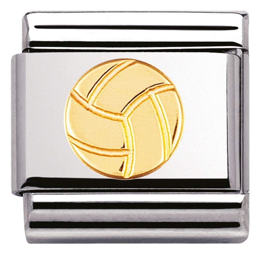 Classic Sport,S/Steel, enamel and 18k gold football