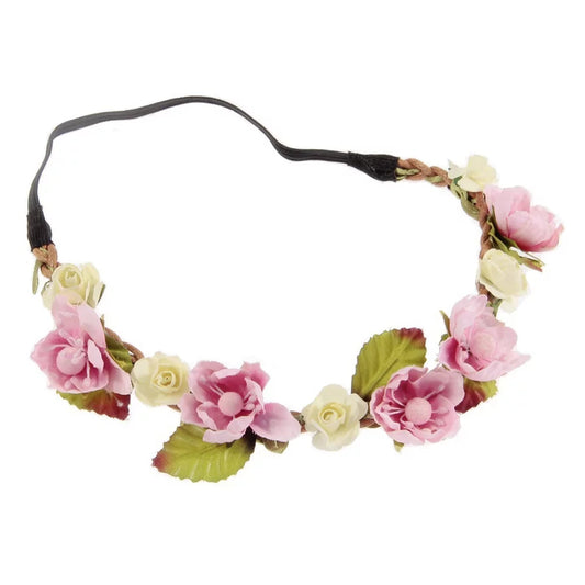 Pink flower headband  - hen party accessory