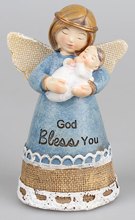 God Bless You  Angel/Baby Boy Ornament