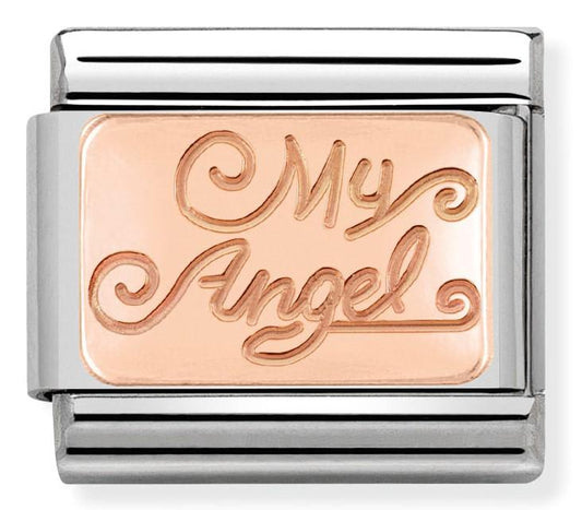 Classic PLATES S/Steel 9ct Rose Gold  My Angel