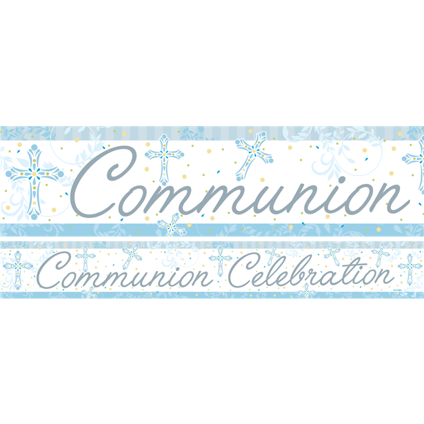 Blue Communion Celebration Paper Banners 1 design 1m each