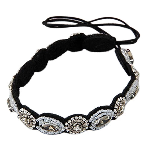 Black & Grey embellished headband - Flower Girl