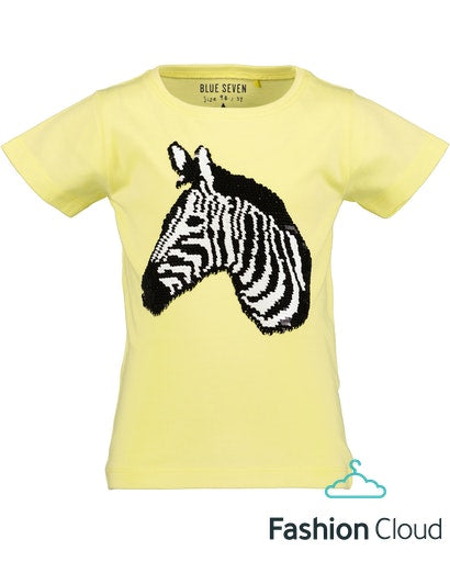 Yellow Sequin Zebra T-shirt 702273 X