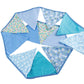Blue Pastel floral cotton bunting blue