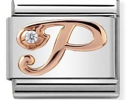 Classic 9ct Rose Gold Letter P