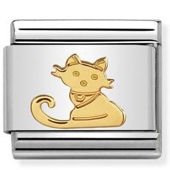 Classic 18ct Gold Seated Cat