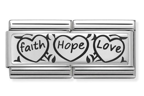 CLASSIC DOUBLE SILVER FAITH HOPE LOVE