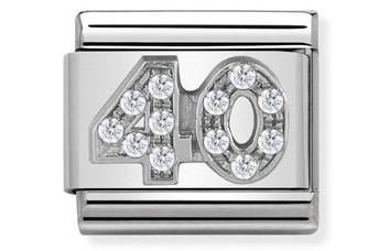 CLASSIC SILVER CZ NUMBER 40