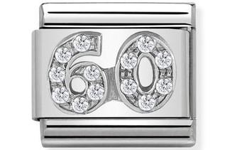 CLASSIC SILVER CZ NUMBER 60