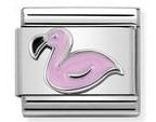 Classic,S/steel,enamel,silver  Flamingo