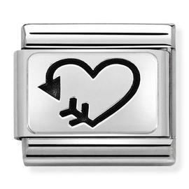 Classic S/steel,silver,Heart With Arrow