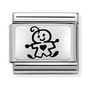 Classic OXYDISED PLATES,S/steel,925 silver,Baby boy