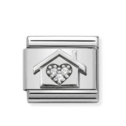 Classic  S/Steel,silver 925,CZ Home With Heart