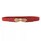 Red stretch gold leaf waist belt