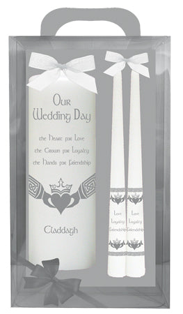 Wedding Candle 8 inch Gift Boxed/White