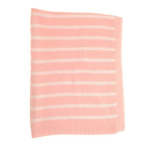 Pink and White Stripes Blanket