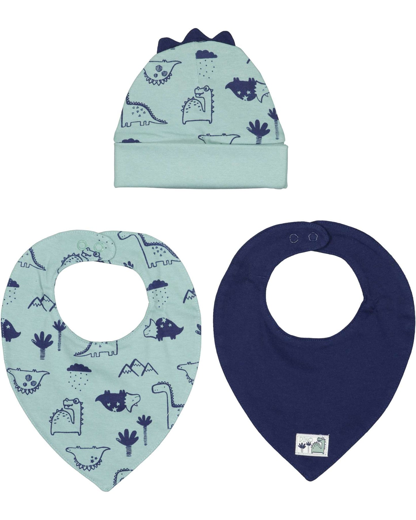 New born dino cap and bib set