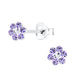 KIDS CRYSTAL FLOWER STUD EARRINGS - Random Selection D125