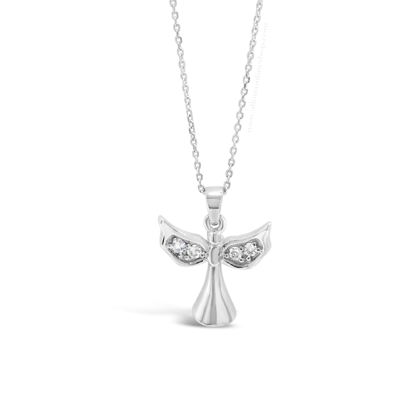 Silver Angel Pendant And Chain HCP204