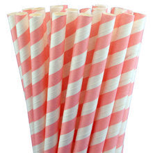 Light Pink Stripe Straws