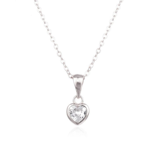 SILVER LOVE HEART NECKLACE 3150