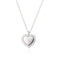SILVER GLISTENING HEART NECKLACE