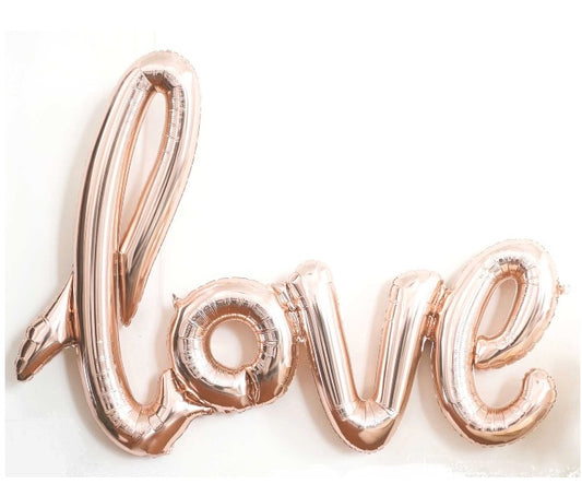 Foil Phrase Love Balloon - Rose Gold Colour