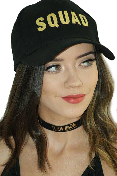 Squad Cap - Black with Gold Writing