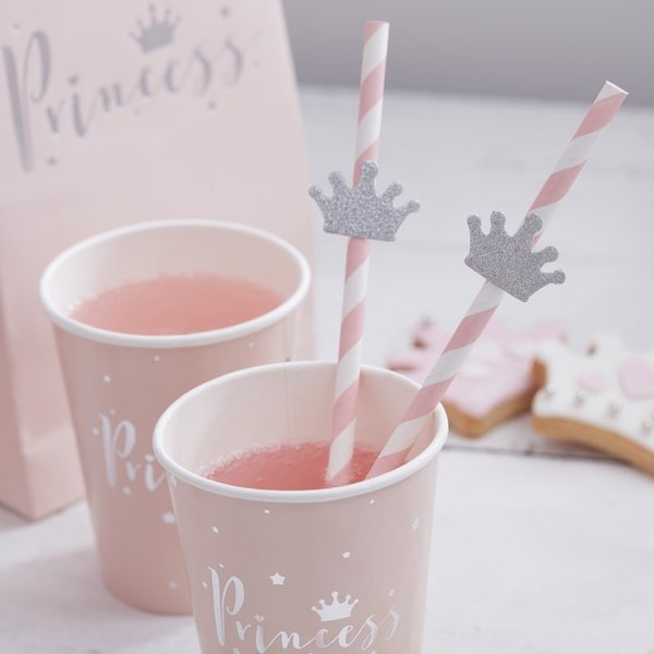 Princess Party Paper Party Straws - Pink Party